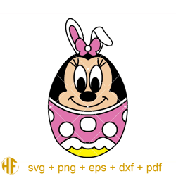 cute minnie easter egg svg, minnie easter svg, easter egg
