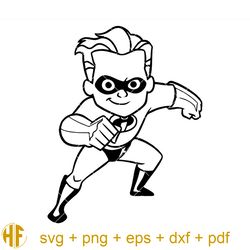 dash the incredible svg, super family svg, disney pixar svg