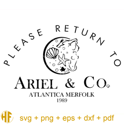 please return to ariel and co svg, ariel & co svg.jpg