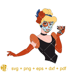 princess cinderella day of the dead svg, princess cinderella.jpg