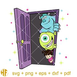 sully boo mike svg, monsters inc svg, disneyland ears svg.jpg
