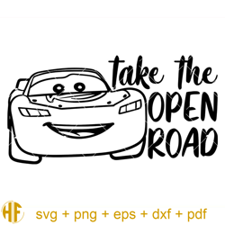 take the open road svg, lightning mcqueen cars svg.jpg