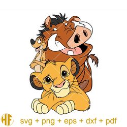 timon simba pumba svg, lion king svg, lion king disney svg