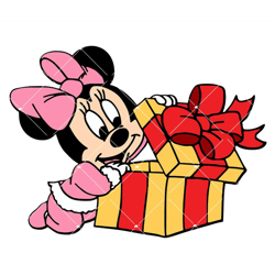 baby minnie christmas svg, christmas cartoon svg