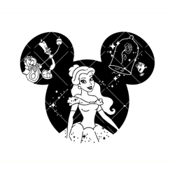 belle princess svg, disney mickey minnie ears svg, belle svg