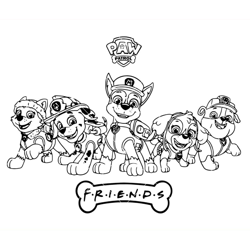 cartoon friends svg, patrol friends svg, paw patrol svg