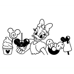 daisy duck snacks svg, disneyland snacks svg