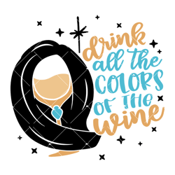 drink all the colors of the wine svg, wine glass svg