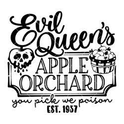 evil queens apple orchard you pick we poison svg, villain
