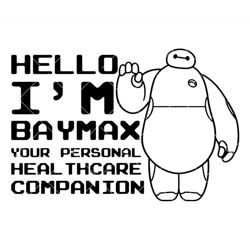 hello i'm baymax svg, big hero 6 svg, disneyland ears svg