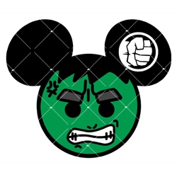 hulk hero svg, super hero mickey svg