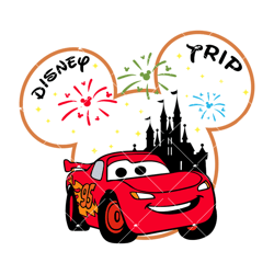 lightning mcqueen svg, disney trip svg, disneyland ears svg