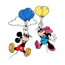 mickey mouse and minnie mouse balloons svg, love mouse svg