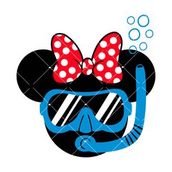 minnie snorkelling svg, minnie ears svg, magic summer svg