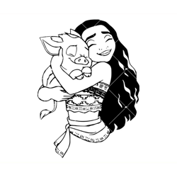 moana hugs pua svg, moana and pua svg, moana disney svg