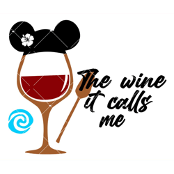 moana wine glass svg, the wine it calls me svg, princess
