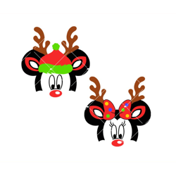 mouse ears reindeers bundle svg, cute mouse ears svg