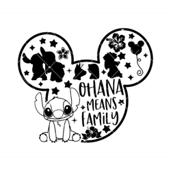 ohana means family svg, ohana mouse ears svg, ohana svg