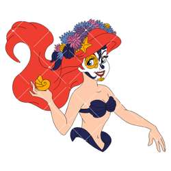 princess ariel day of the dead svg, princess ariel halloween