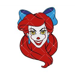 princess day of the dead svg, ariel silhouette svg