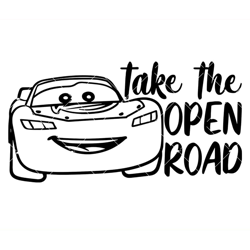 take the open road svg, lightning mcqueen cars svg