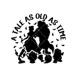 tale as old as time svg, beauty and the beast svg, cartoon