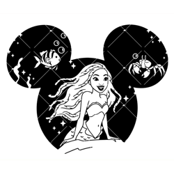 the little mermaid african american black ariel princess ear