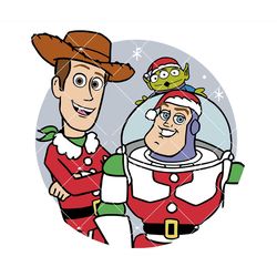 toy story christmas svg, woody buzz lightyear svg