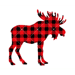 checked moose christmas svg, christmas moose svg