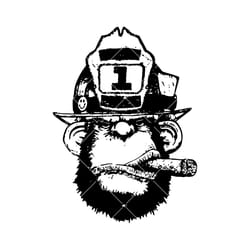 gorilla monkey firefighter svg, emt maltese svg, animals