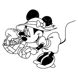 minnie hunts easter eggs svg, minnie mouse easter svg