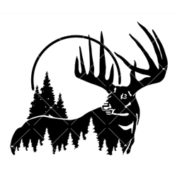 moose svg, buck svg, hunting svg, moose silhouette