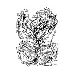 phoenix wings svg, phoenix bird svg, fire phoenix svg