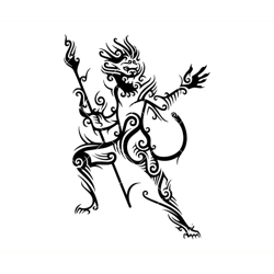 tribal monkey king svg, tribal monkey svg, mandala monkey