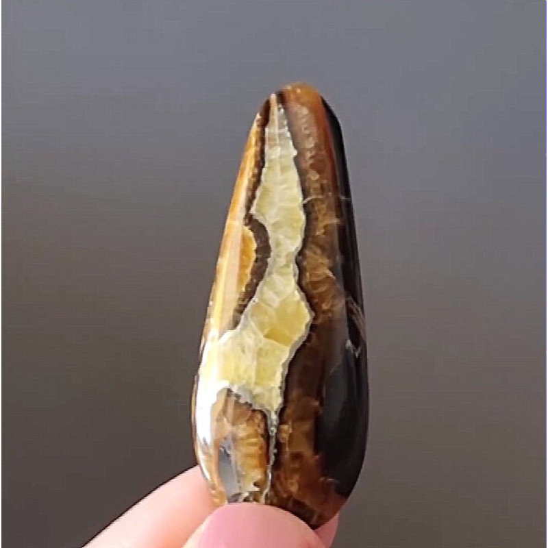 Rare High Quality Simbirciteammonite With Silver Pyrite Natural Stone Cabochon 44 X 17 X 6 Mm  Cabochon For Jewelry 0