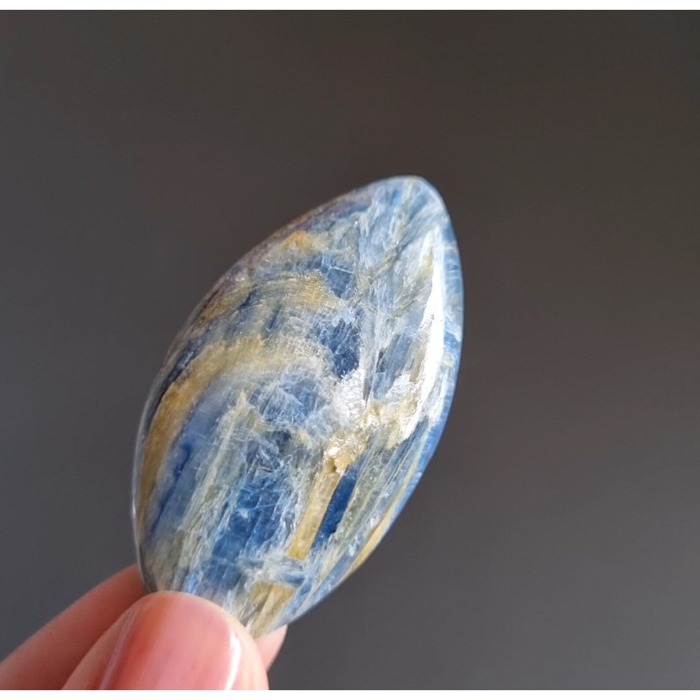 Kyanite Natural Stone Cabochon 48 X 25 X 7 Mm Natural Gemstone Blue Kyanite For Jewelry Making Flat Back Cab 1