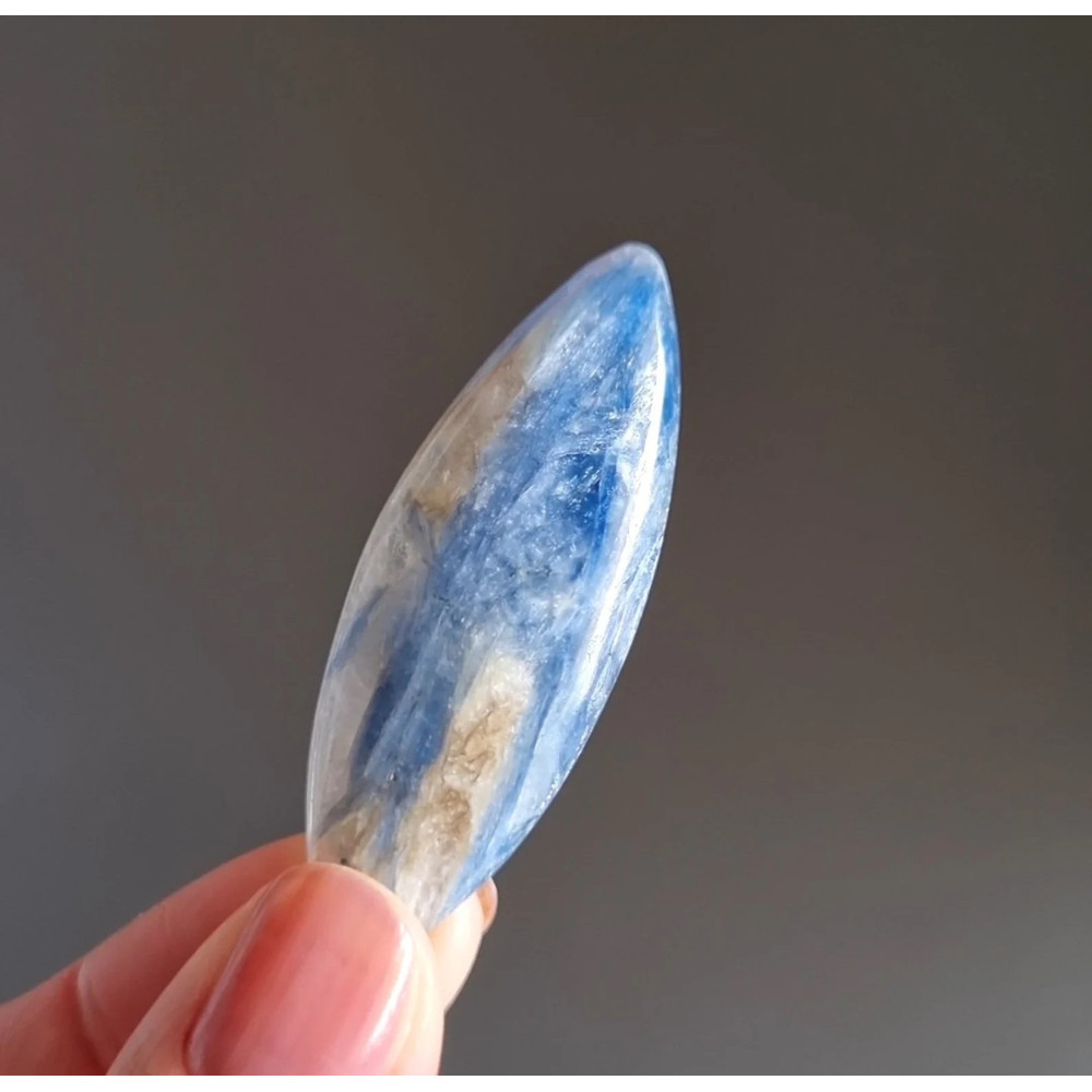 Kyanite Natural Stone Cabochon 52 X 18 X 6 Mm Natural Gemstone Blue Kyanite For Jewelry Making Flat Back Cab 1