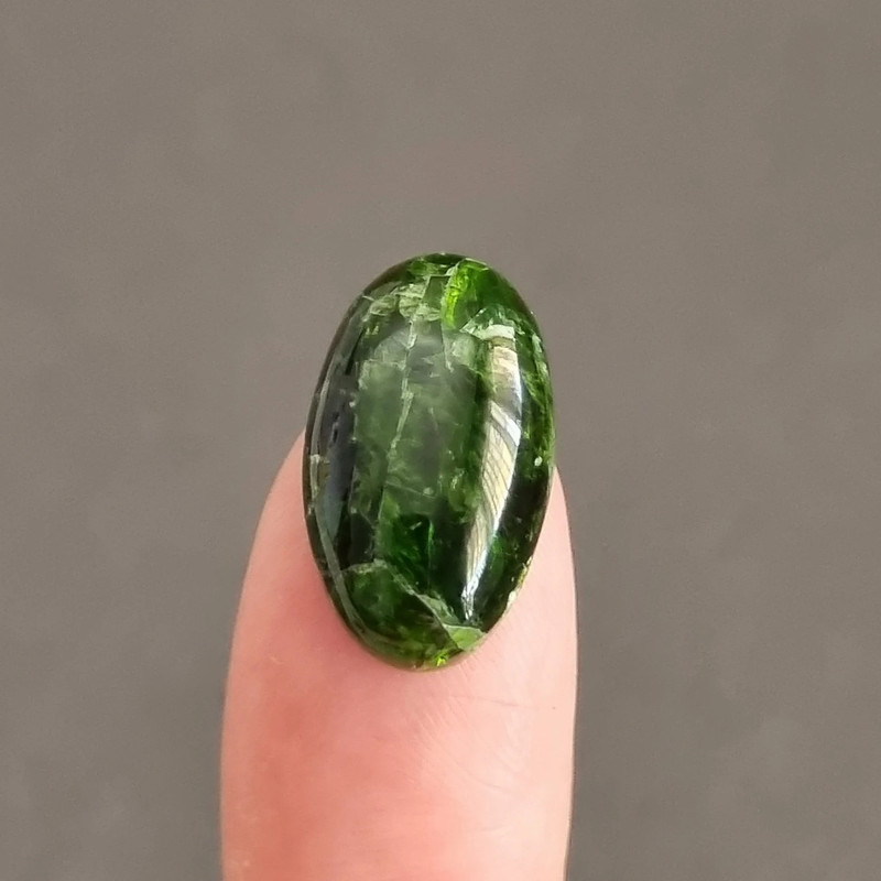 CHROME DIOPSIDE Natural Stone Cabochon 20 X 12 X 6 Mm  High Quality Cabochon For Jewelry Making Gre 0