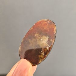 natural ammolite gemstone ,43 x 26 x 4.5 mm , quality ammolite cabochon, for jewelry making , russian ammolite