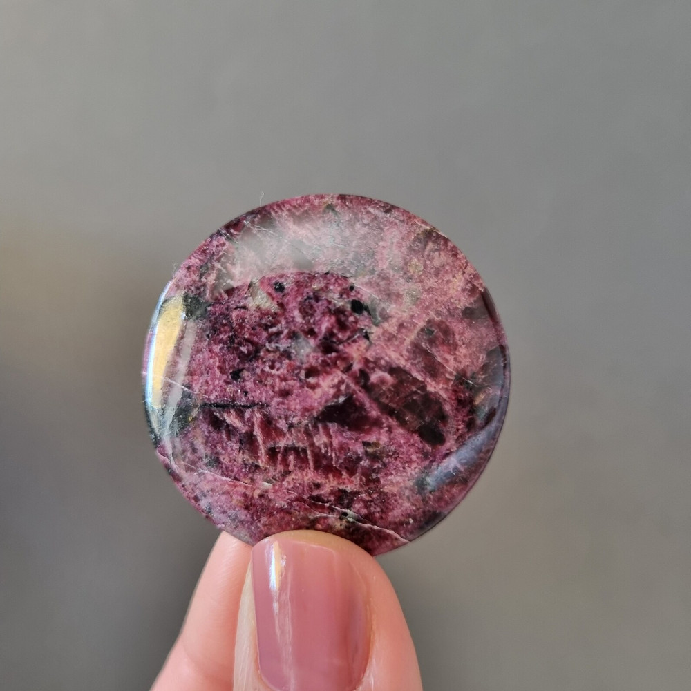 37 X 6 Mm Rare High Quality Purple Eudialyte Natural Stone Cabochon Russian Stone Eudialyte Gemst 0