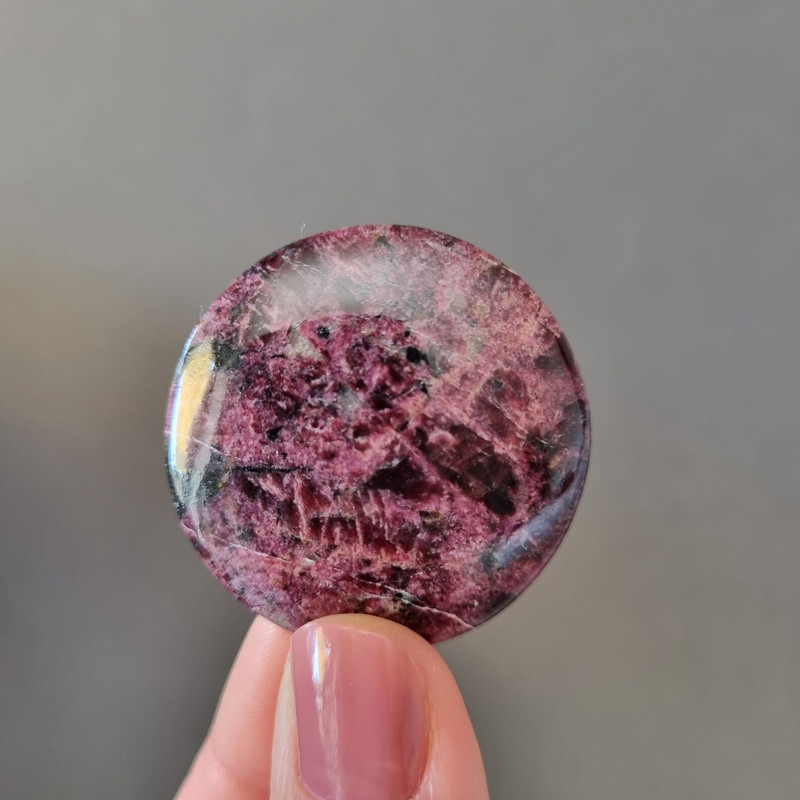 37 X 6 Mm Rare High Quality Purple Eudialyte Natural Stone Cabochon Russian Stone Eudialyte Gemst 0