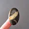 Rare High Quality Simbirciteammonite With Silver Pyrite Natural Stone Cabochon 41 X 25 X 7 Mm  Cabo 0