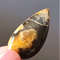 Rare High Quality Simbirciteammonite With Silver Pyrite Natural Stone Cabochon 42 X 22 X 6 Mm  Cabo 0