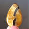 Rare High Quality Simbirciteammonite With Silver Pyrite Natural Stone Cabochon 43 X 27 X 6 Mm  Cabo 0