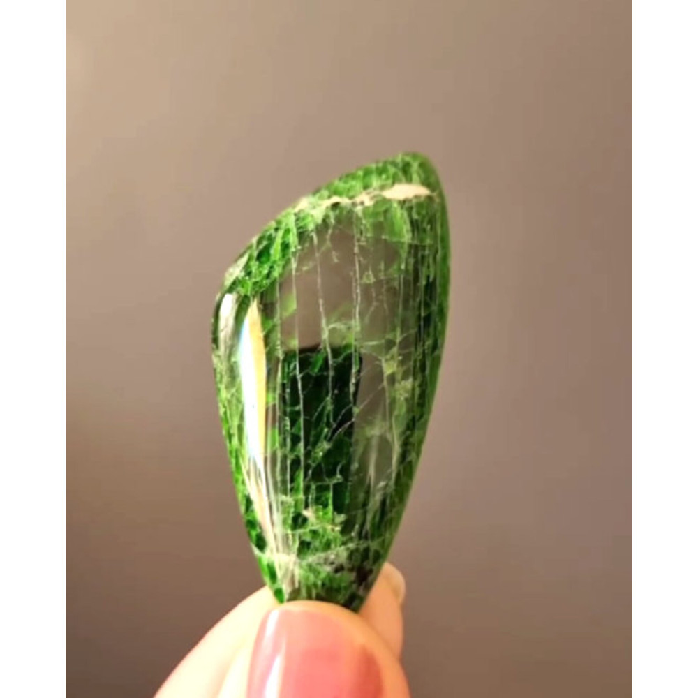 CHROME DIOPSIDE Natural Stone Cabochon 47 X 22 X 8 Mm High Quality Cabochon For Jewelry Making Gree 0