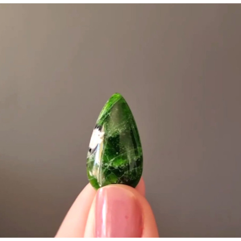 CHROME DIOPSIDE Natural Stone Cabochon 27 X 14 X 6 Mm  High Quality Cabochon For Jewelry Making Gre 0