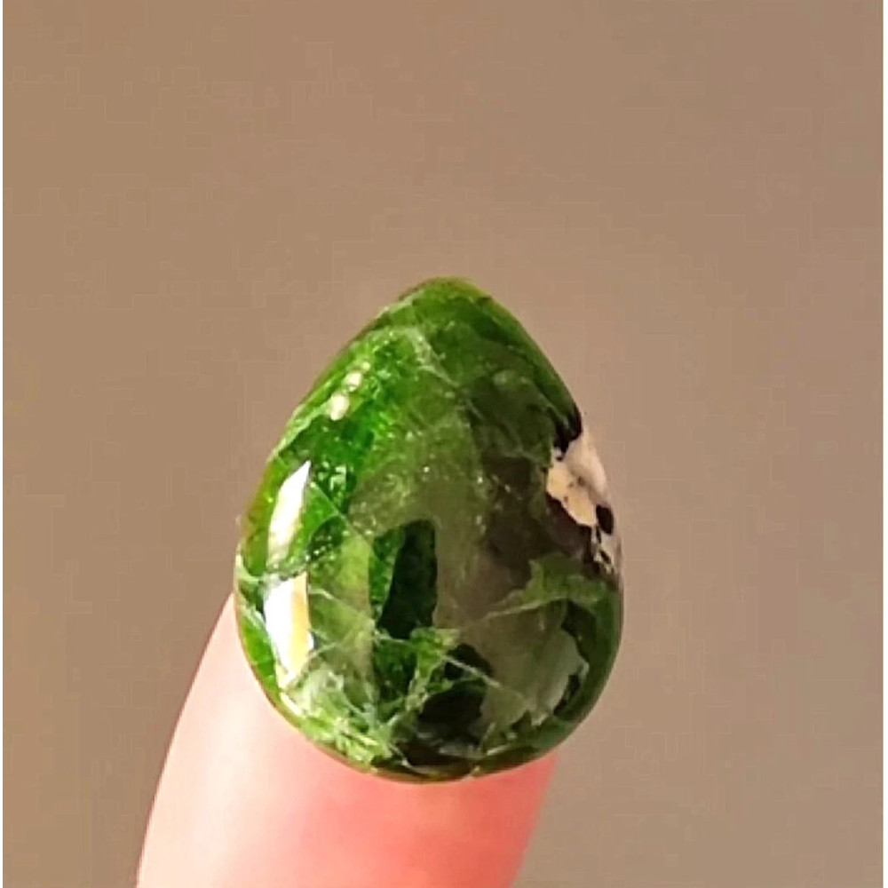 CHROME DIOPSIDE Natural Stone Cabochon 22 X 17 X 6 Mm  High Quality Cabochon For Jewelry Making Gre 0