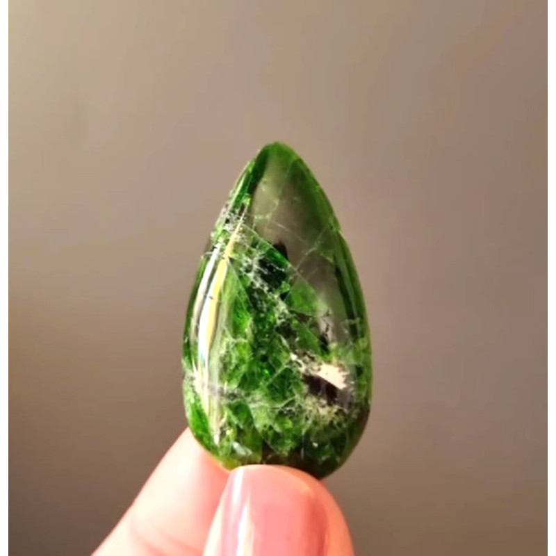 CHROME DIOPSIDE Natural Stone Cabochon 39 X 21 X 7 Mm  High Quality Cabochon For Jewelry Making Gre 0