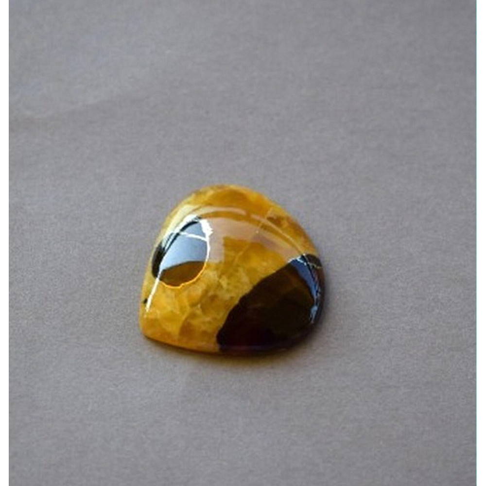 Rare High Quality Simbirciteammonite With Silver Pyrite Natural Stone Cabochon 28 X 28 X 6 Mm  Cabo 1