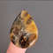 Rare High Quality Simbirciteammonite With Silver Pyrite Natural Stone Cabochon 37 X 27 X 6 Mm  Cabo 0